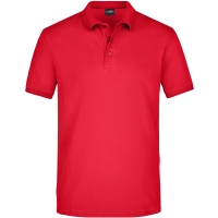 Men's Elastic Polo Piqué - Red