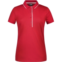 Ladies' Polo Stripe - Red/white