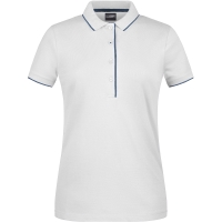 Ladies' Polo Stripe - White/navy