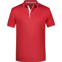 Men's Polo Stripe - Red/white