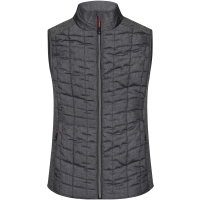Ladies' Knitted Hybrid Vest - Grey melange/anthracite melange