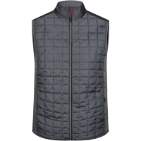 Men's Knitted Hybrid Vest - Grey melange/anthracite melange