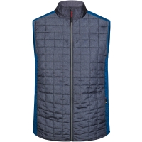 Men's Knitted Hybrid Vest - Royal melange/anthracite melange