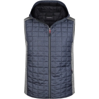 Men's Knitted Hybrid Vest - Light melange/anthracite melange