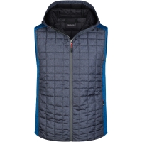 Men's Knitted Hybrid Vest - Royal melange/anthracite melange