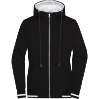 Ladies' Club Sweat Jacket - Black/white