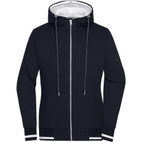 Ladies' Club Sweat Jacket - Navy/white