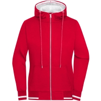 Ladies' Club Sweat Jacket - Red/white