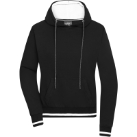 Ladies' Club Hoody - Black/white