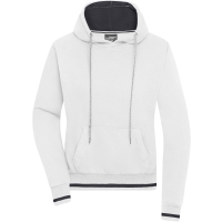 Ladies' Club Hoody - White/navy