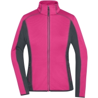 Ladies' Structure Fleece Jacket - Pink/carbon