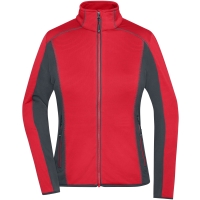 Ladies' Structure Fleece Jacket - Red/carbon