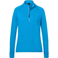 Ladies' Sports  Shirt Halfzip - Bright blue