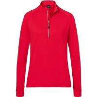 Ladies' Sports  Shirt Halfzip - Red