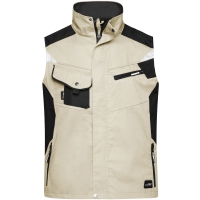 Workwear Vest - STRONG - - Stone/black