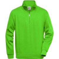 Workwear Half Zip Sweat - Lime Green