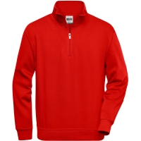 Workwear Half Zip Sweat - Red