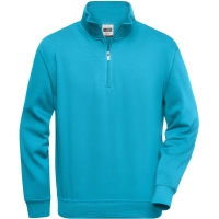 Workwear Half Zip Sweat - Turquoise