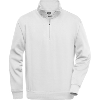 Workwear Half Zip Sweat - White