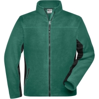 Men's Workwear Fleece Jacket - STRONG - - Dark green/black