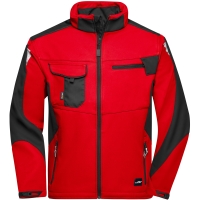 Workwear Softshell Jacket - STRONG - - Red/black