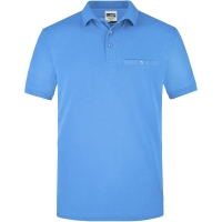 Men's Workwear Polo Pocket - Aqua