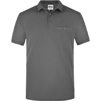 Men's Workwear Polo Pocket - Dark grey