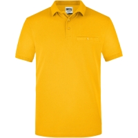 Men's Workwear Polo Pocket - Gold yellow