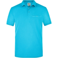 Men's Workwear Polo Pocket - Turquoise