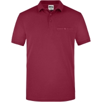 Men's Workwear Polo Pocket - Wine