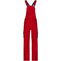 Workwear Pants with Bib - COLOR - - Red/navy