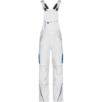 Workwear Pants with Bib - COLOR - - White/royal