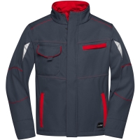 Workwear Softshell Jacket - COLOR - - Carbon/red