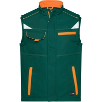 Workwear Softshell Vest - COLOR - - Dark green/orange