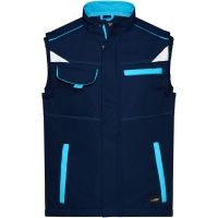 Workwear Softshell Vest - COLOR - - Navy/turquoise