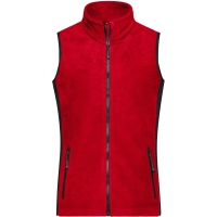 Ladies' Workwear Fleece Vest - STRONG - - Red/black