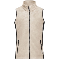 Ladies' Workwear Fleece Vest - STRONG - - Stone/black