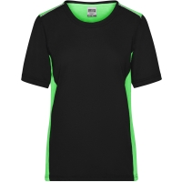 Ladies' Workwear T-Shirt - COLOR - - Black/lime green