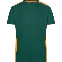 Men's Workwear T-Shirt - COLOR - - Dark green/orange