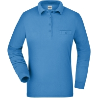 Ladies' Workwear Polo Pocket Longsleeve - Aqua