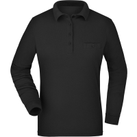 Ladies' Workwear Polo Pocket Longsleeve - Black