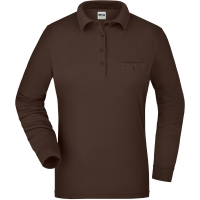 Ladies' Workwear Polo Pocket Longsleeve - Brown