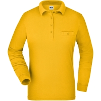 Ladies' Workwear Polo Pocket Longsleeve - Gold yellow