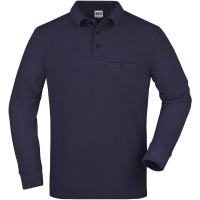 Men's Workwear Polo Pocket Longsleeve - Navy