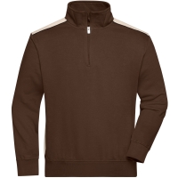 Workwear Half-Zip Sweat - COLOR - - Brown/stone