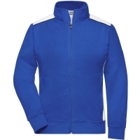 Ladies' Workwear Sweat Jacket - COLOR - - Royal/white