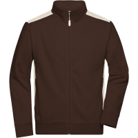 Men's Workwear Sweat Jacket - COLOR - - Brown/stone