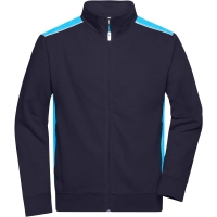 Men's Workwear Sweat Jacket - COLOR - - Navy/turquoise