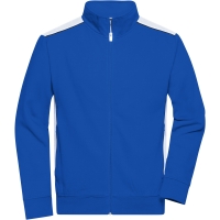 Men's Workwear Sweat Jacket - COLOR - - Royal/white