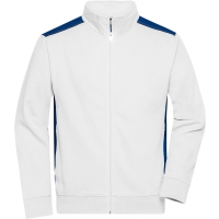 Men's Workwear Sweat Jacket - COLOR - - White/royal